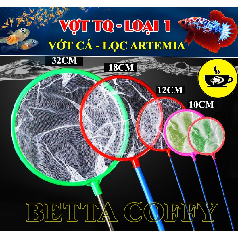 Vợt Vớt Cá Lọc Artemia Bobo Trùn chỉ - Cán xịn loại tốt