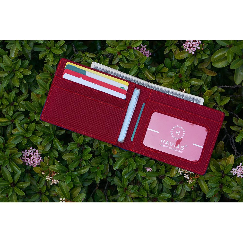 Ví Vải Modern Fabric Wallet HAVIAS - Đỏ