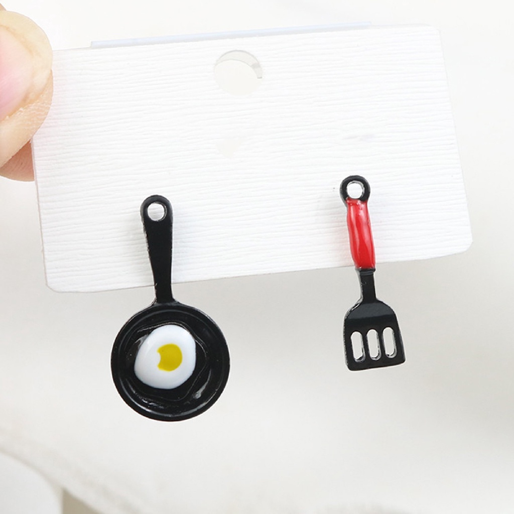 Bông Tai Hình Chảo Chiên Trứng Vui Nhộn Dành Cho Nữ