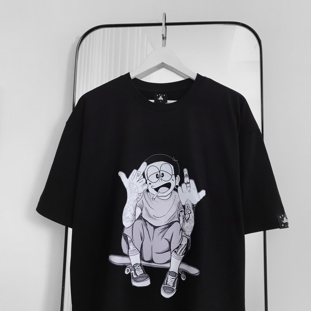 Áo thun Oversize in hình Nobita Tee cao cấp, áo phông nam nữ ngắn tay unisex, Odin Clothing