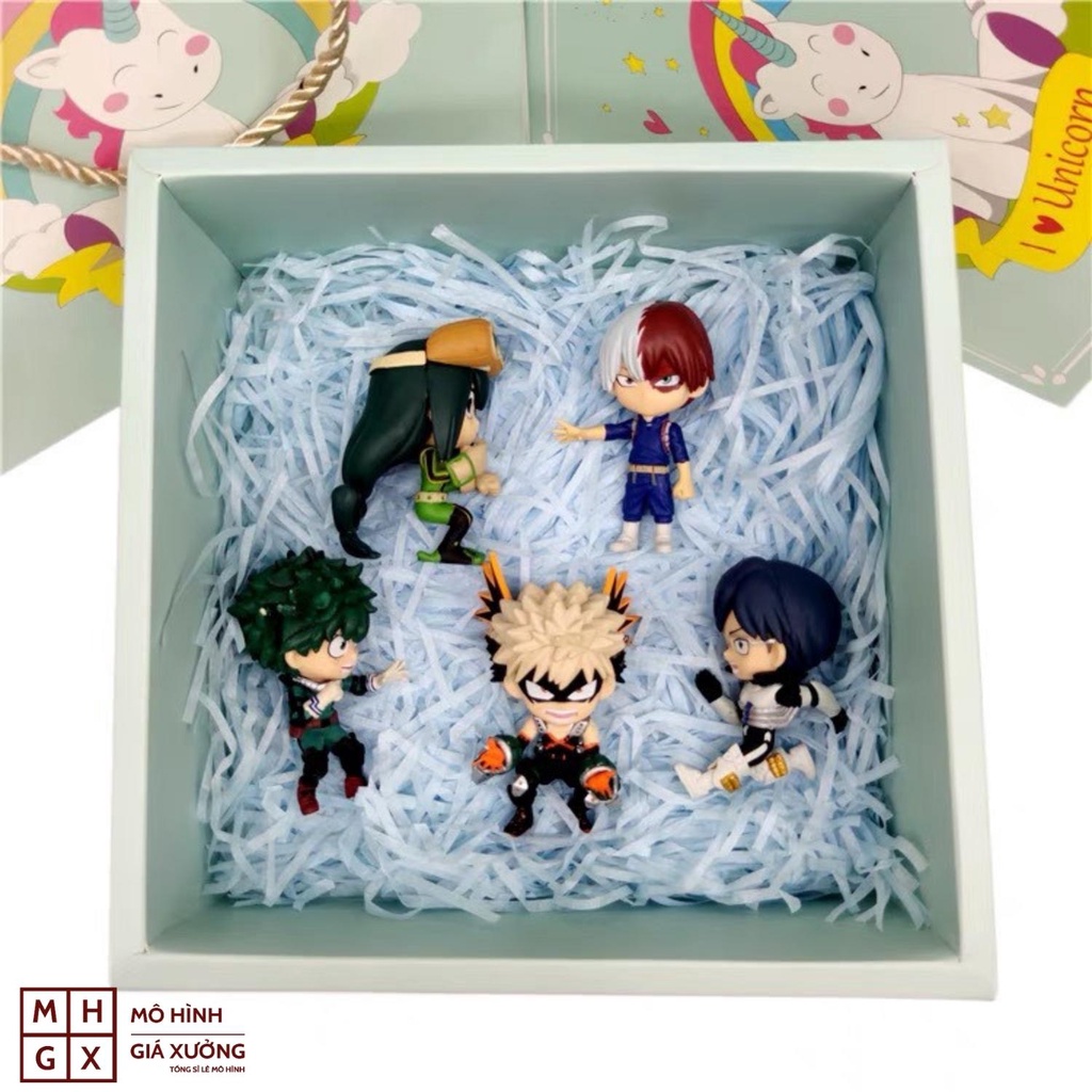 Mô Hình Học Viện Siêu Anh Hùng 5 nhân vật Deku ,Lida Tenya ,Todoroki Shoto ,Bakugo Katsuki ,Asui figure my hero academia