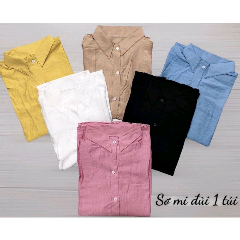 Áo sơ mi đũi nữ 1 túi trước cực chất hàng cao cấp(Full màu)