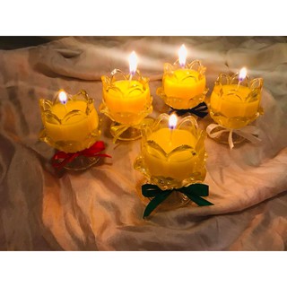 Đèn bơ cúng Phật Jvala - sen vàng hỷ lạc
