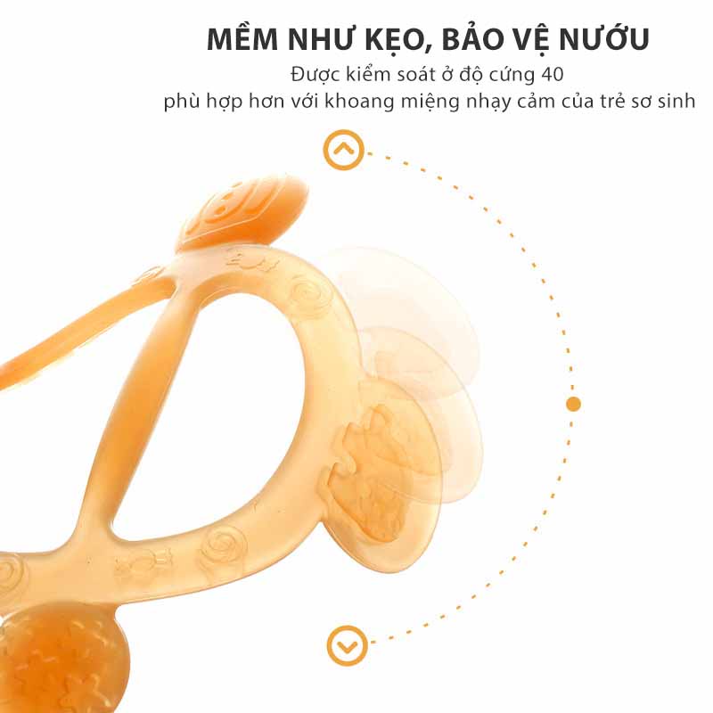 Gặm Nướu MISUTA Ngậm Nướu Chất Liệu Silicone Chống Rơi Mềm Dẻo An Toàn Cho Bé YOOTA BABY