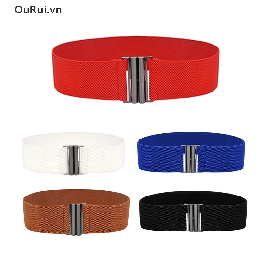 {RUI} Thắt Lưng Co Giãn Bản Rộng Có Khóa Cài Thời Trang Cho Nữ {OuRui.vn}