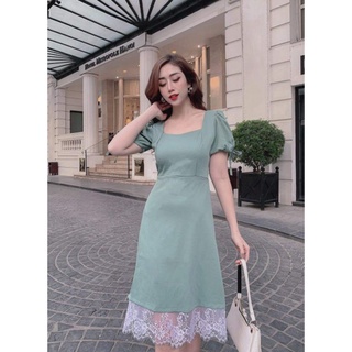 Đầm phối ren dáng dài