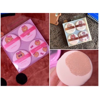 Bông phấn cushion Missha x Line Friends Edition - Bông phấn cushion gấu thỏ cute