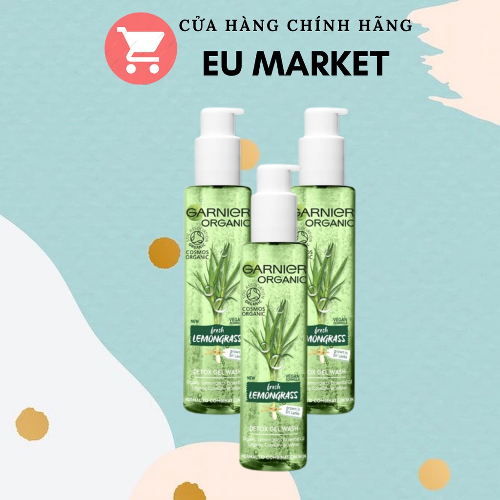 Gel rửa mặt Garnier, ngăn ngừa mụn, mịn da, chiết xuất thiên nhiên, nội địa Đức, Eumarket.