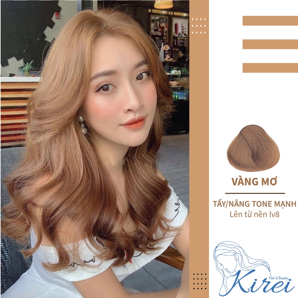 Thuốc nhuộm tóc màu VÀNG MƠ tẩy tóc Kirei Hair, KireiHair, KIREIHAIR