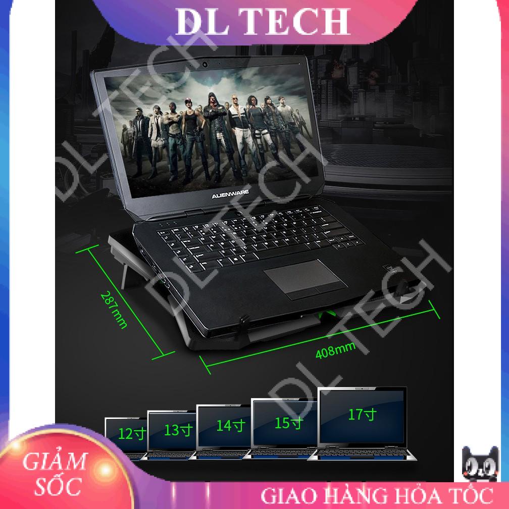 Đế tản nhiệt laptop 5 quạt quạt tản nhiệt gaming 1400RPM chống trượt làm mát nhanh COOL 2S  DL TECH