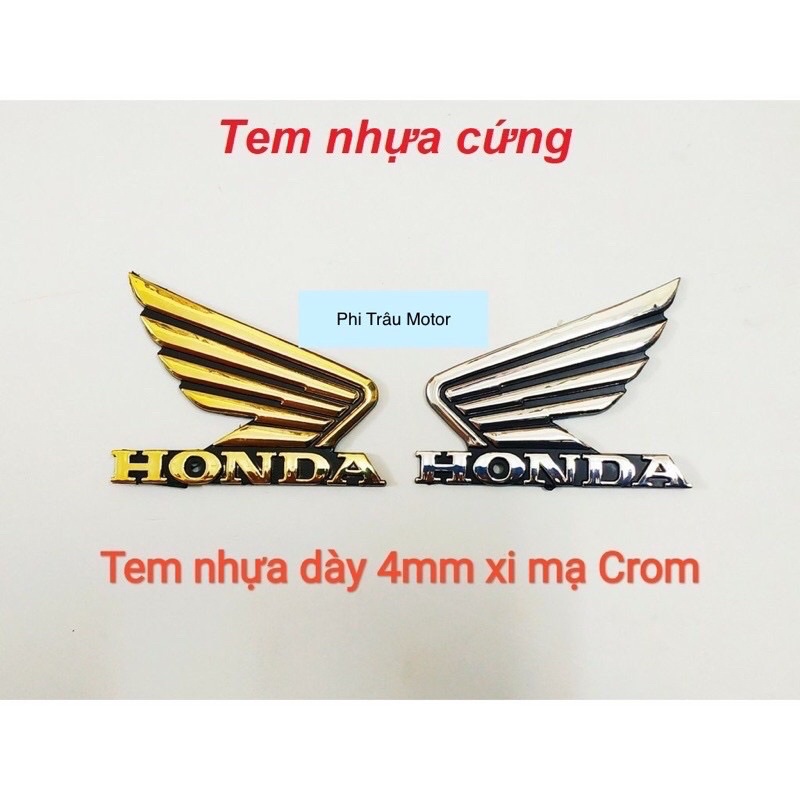 Logo Nổi Cánh Chim Honda (Giá 1 Cặp)