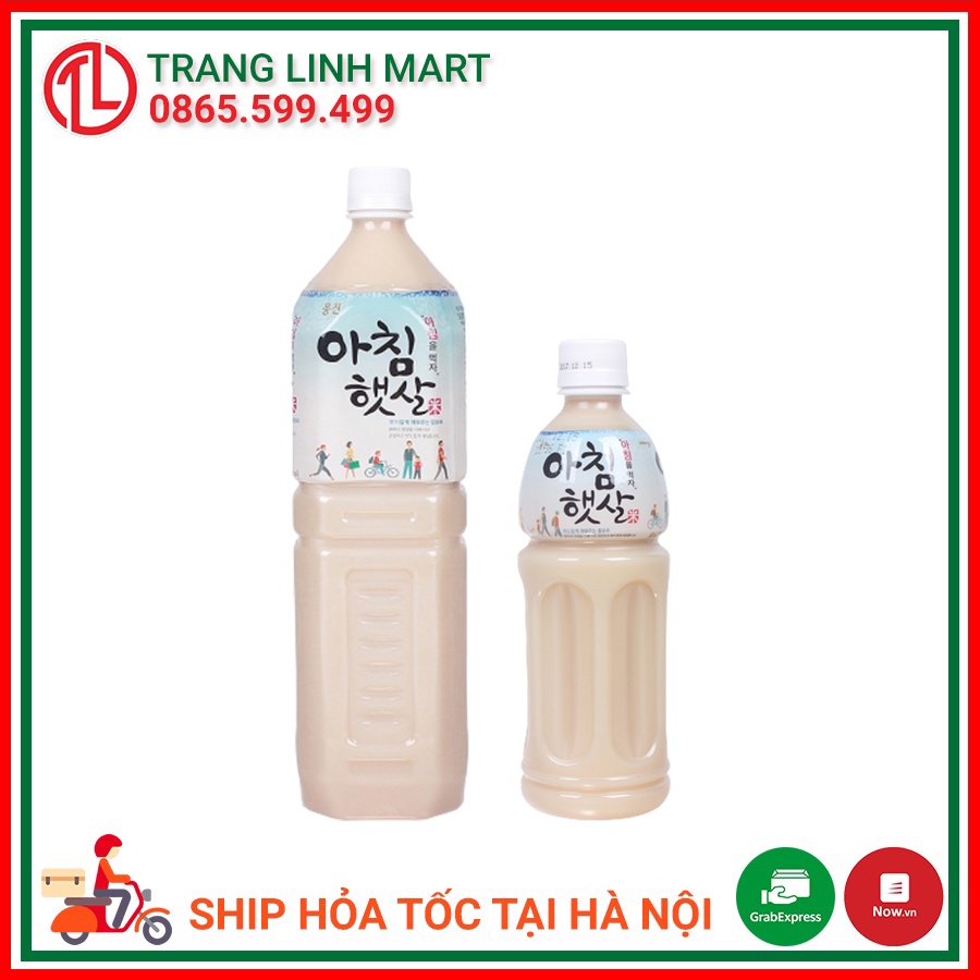 Nước gạo rang Hàn Quốc Woongjin chai 500ml, chai 1 Lít