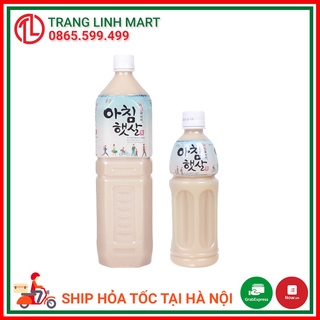 Nước gạo rang Hàn Quốc Woongjin chai 500ml, chai 1 Lít