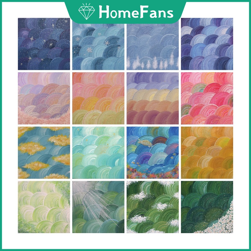 Bộ Tranh Đính Đá 5D Tự Làm 40x40cm/50x50cm Họa Tiết Sóng Biển Nhiều Màu Trang Trí Nhà Cửa