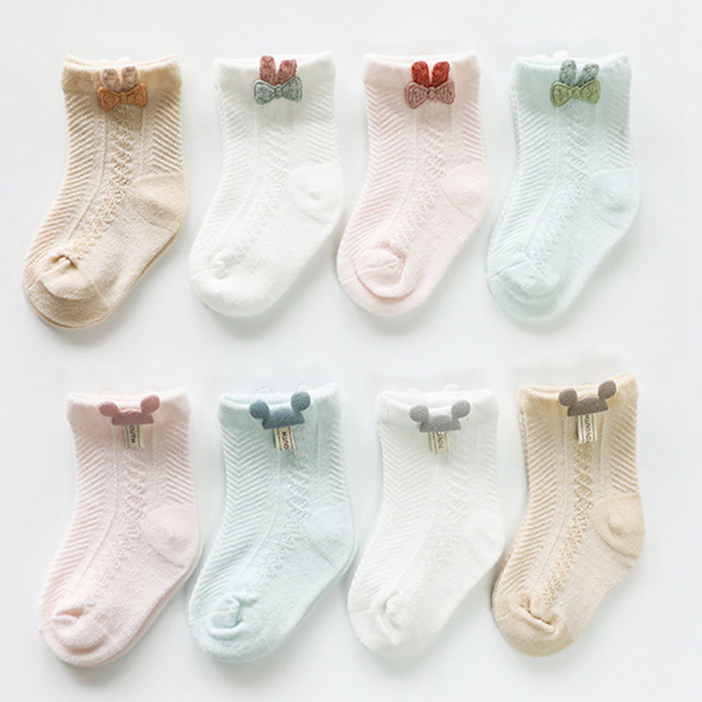 Tất cotton họa tiết chuột mickey cho bé 0-3 tuổi