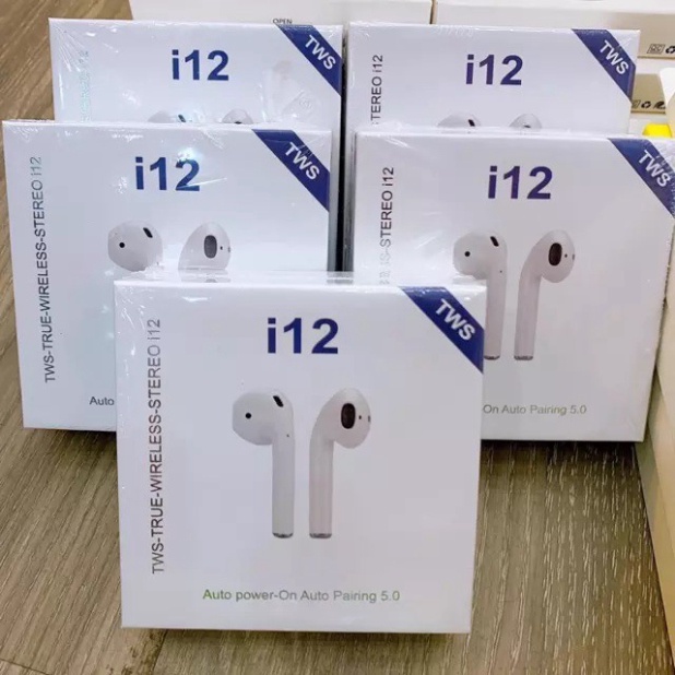 Tai Nghe Bluetooth Không Dây Chính Hãng I12 Nhét Tai Phụ Kiện Tai Nghe Điện Thoại IOS Và Android | I12 Saka.Shop99