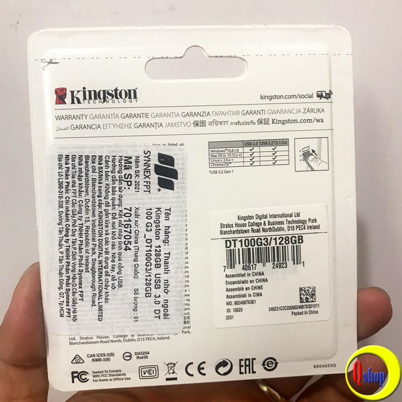 USB Kingston DT100G3 128GB nắp trượt tốc độ upto 100MB/s - Chính hãng | BigBuy360 - bigbuy360.vn