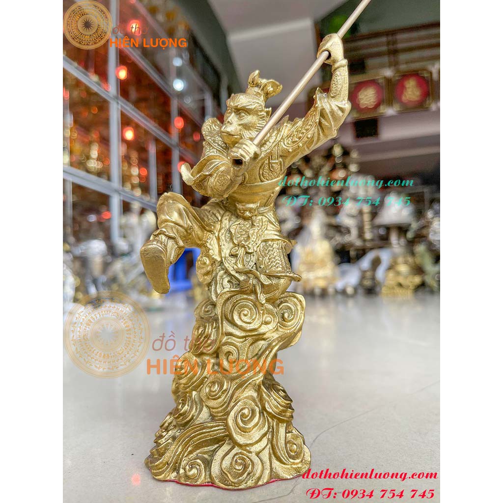 Tượng Tôn Ngộ Không Cầm Gậy Như Ý Bằng Đồng