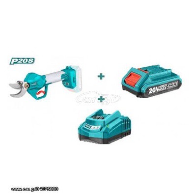 Kéo tỉa cây, hàng rào, máy cắt cành dùng pin sạc 20V TOTAL TSSLI2001 Brushless motor