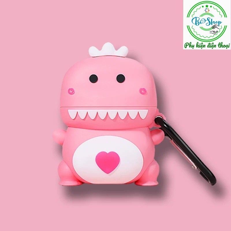 💥 Tặng kèm móc treo 💥 Case Airpod 1 2 Pro i11 i12..  Vỏ bao bọc Khủng Long đựng tai nghe nghe không dây airpods Stich