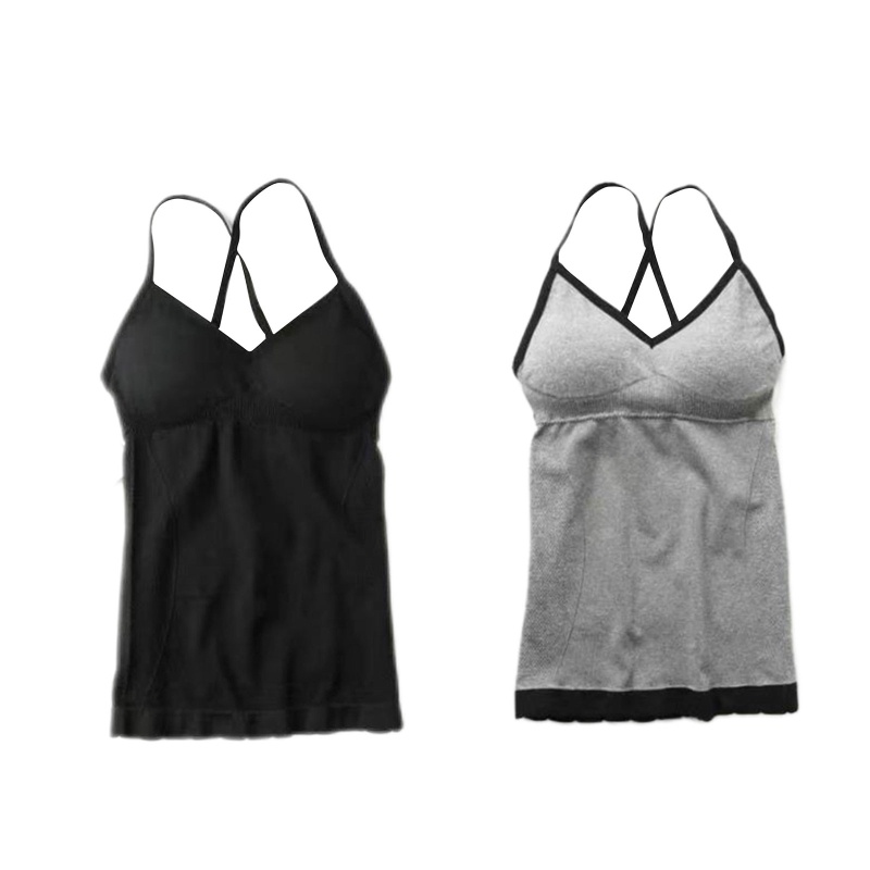 Áo Tank Top Ôm Dáng Không Đường May Có Mút Nâng Ngực Phối Dây Chéo Lưng Gợi Cảm Cho Nữ
