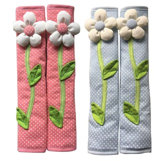 Set 2 tay nắm cửa tủ lạnh hoa chấm bi