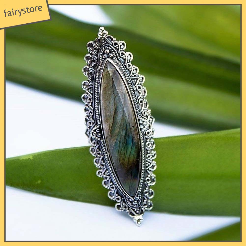 Nhẫn Hợp Kim Đính Đá Phong Cách Retro Cho Nữ