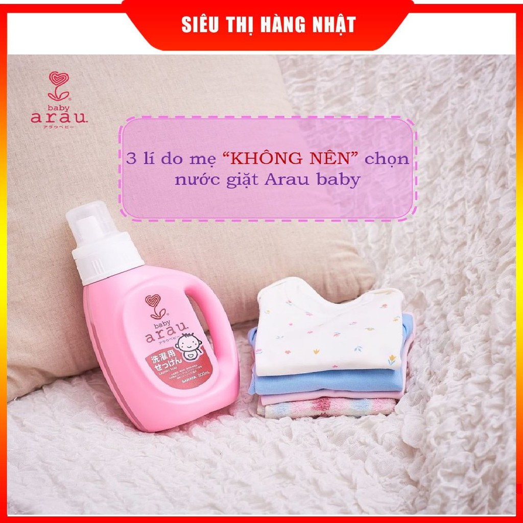 [Mã 267FMCGSALE giảm 8% đơn 500K] Nước giặt Arau Baby