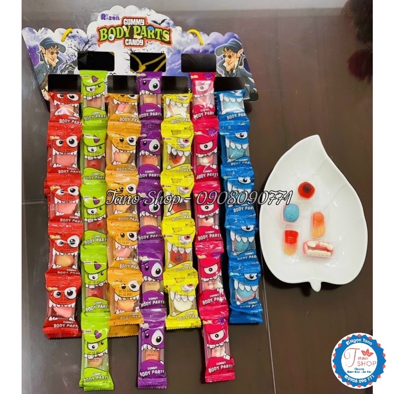 Kẹo dẻo Gummy Halloween Body Parts hiệu Risen - Mỹ