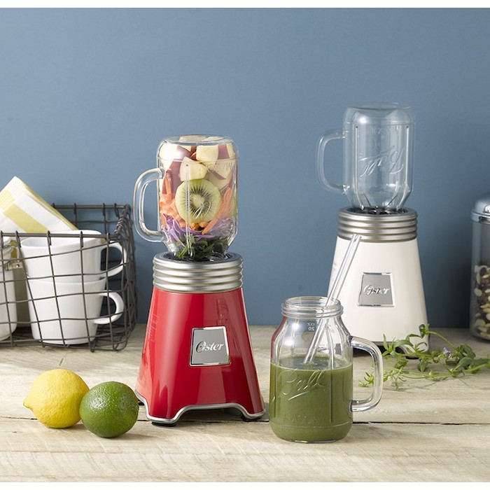 [Mã ELHA22 giảm 6% đơn 300K] Máy xay sinh tố OSTER FRESH BLEND AND GO MASON JAR BLENDER (RED)