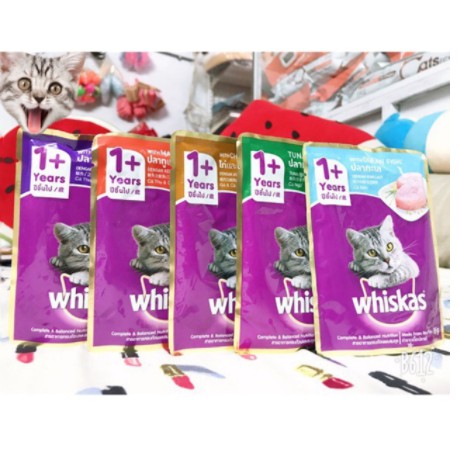 Pate whiskas gói 80g x 24 gói (mix mùi, giao vị ngẫu nhiên)