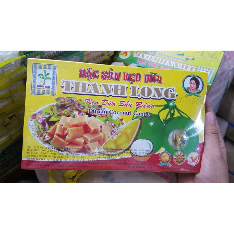 Kẹo Dừa Sầu Riêng THANH LONG - BẾN TRE 
KHỐI LƯỢNG : 300g