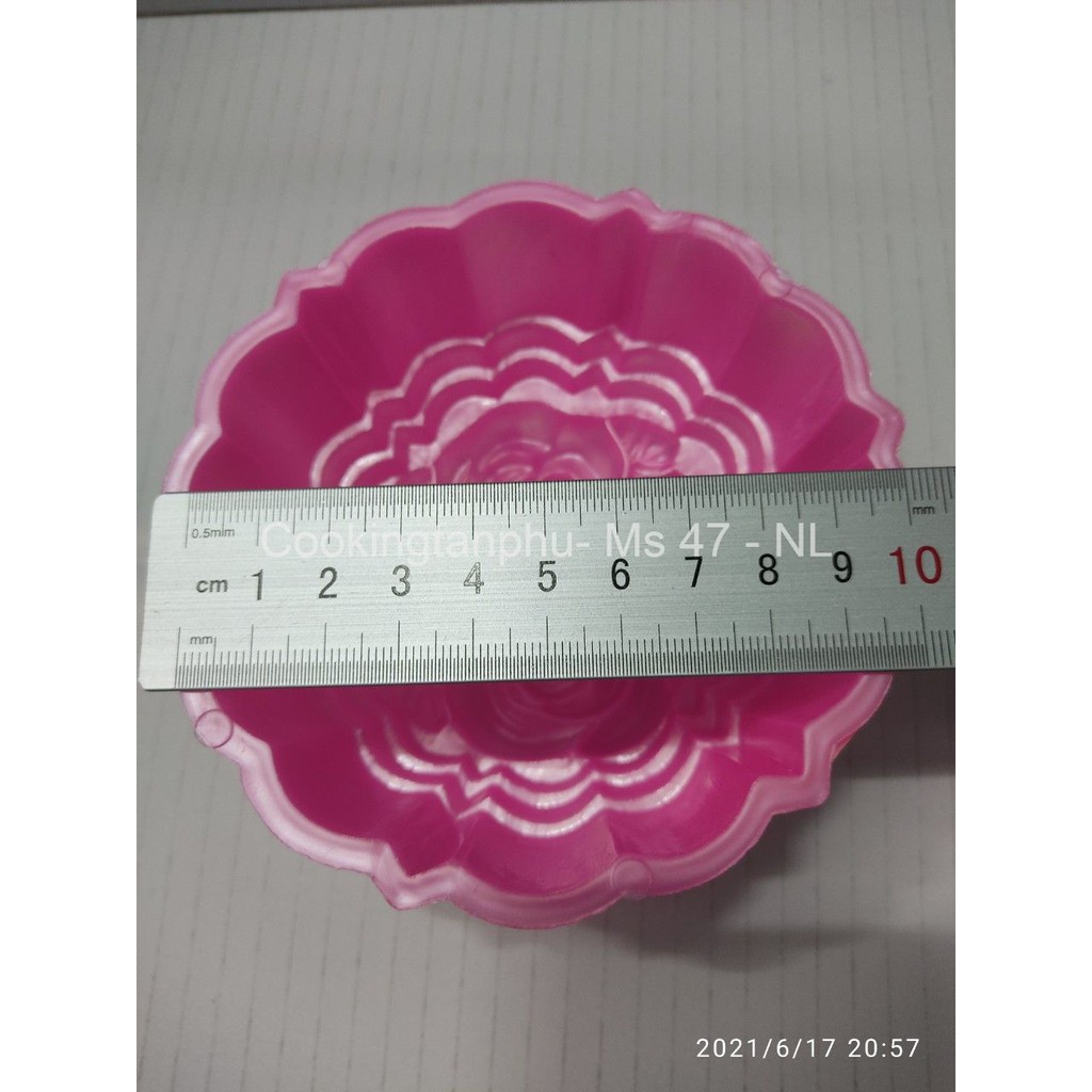 Khuôn rau câu - Cơm Xôi -  trung thu NL - Hoa Hồng - Ms47