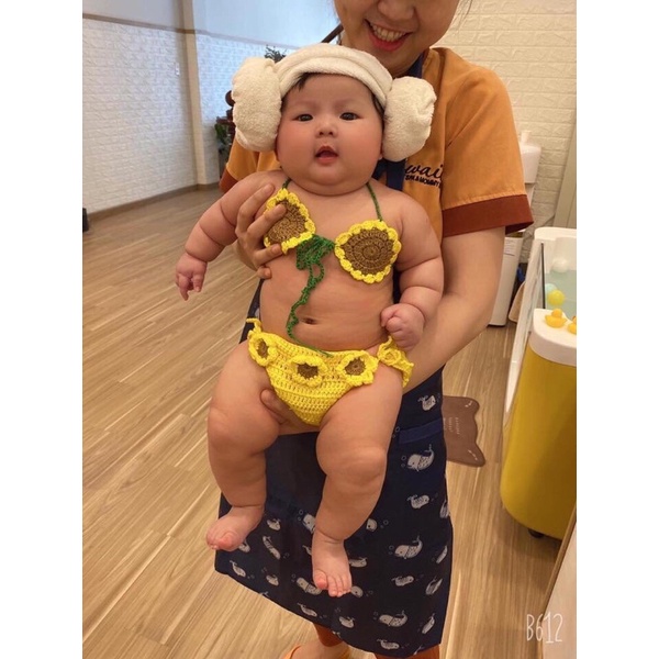 Đồ Bơi 2 mảnh cho bé gái, bikini len cho bé