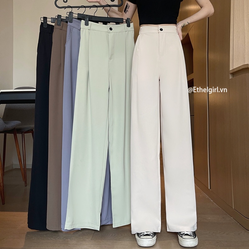 Quần Dài Lưng Cao 5 Màu Thời Trang