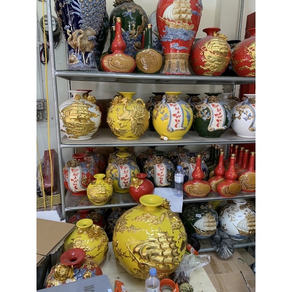 Hàng chuẩn,bình hút lộc dát vàng phát tài phát lộc cao,lọ hoa trang trí cao 30cm và 22cm