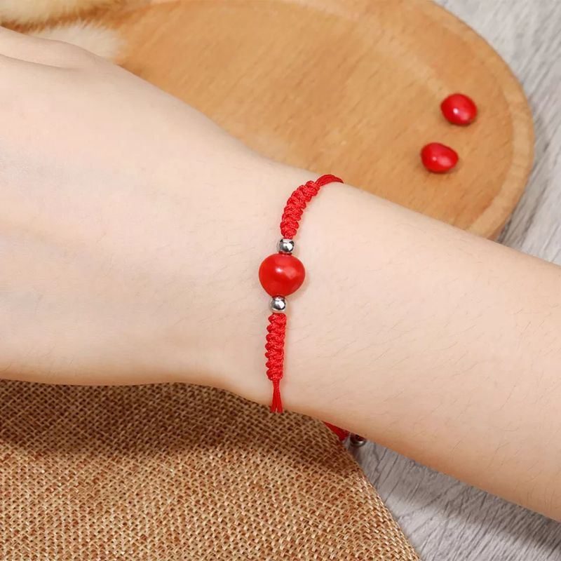 Vòng tay hồng đậu tình yêu, vòng tay nam nữ may mắn tình duyên.
