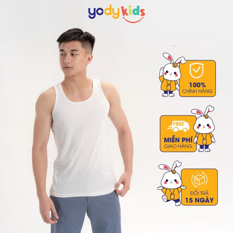 Áo ba lỗ nam cotton YODY thiết kế đơn giản, khoẻ khoắn, năng động thông thoáng co dãn tốt - BLM3001 New