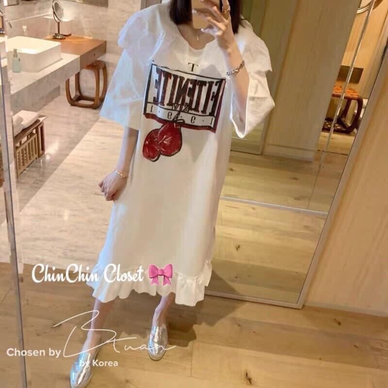 Đầm thun cổ bèo