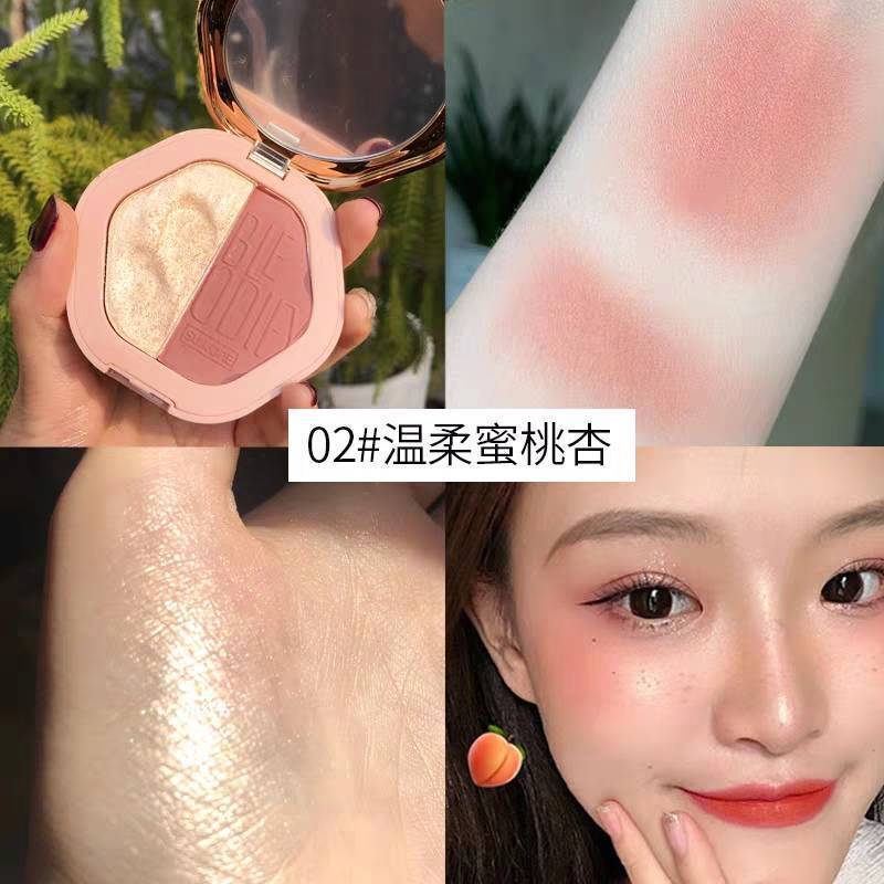 [Giảm giá sốc]❤Phấn má hồng dạng kem 2 trong 1 có độ bóng cao