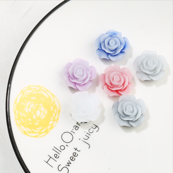 Charm hoa hồng 20mm cho các bạn trang trí kẹp tóc, dán Jibbitz, vỏ ốp điện thoại, DIY
