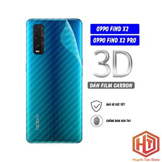 Miếng dán decal carbon mặt sau Oppo Find X2 , Find X2 Pro chống trầy mặt lưng, chống bám vân tay