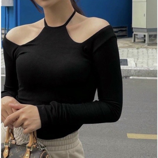 Áo yếm Croptop dài tay thu đông CRT02