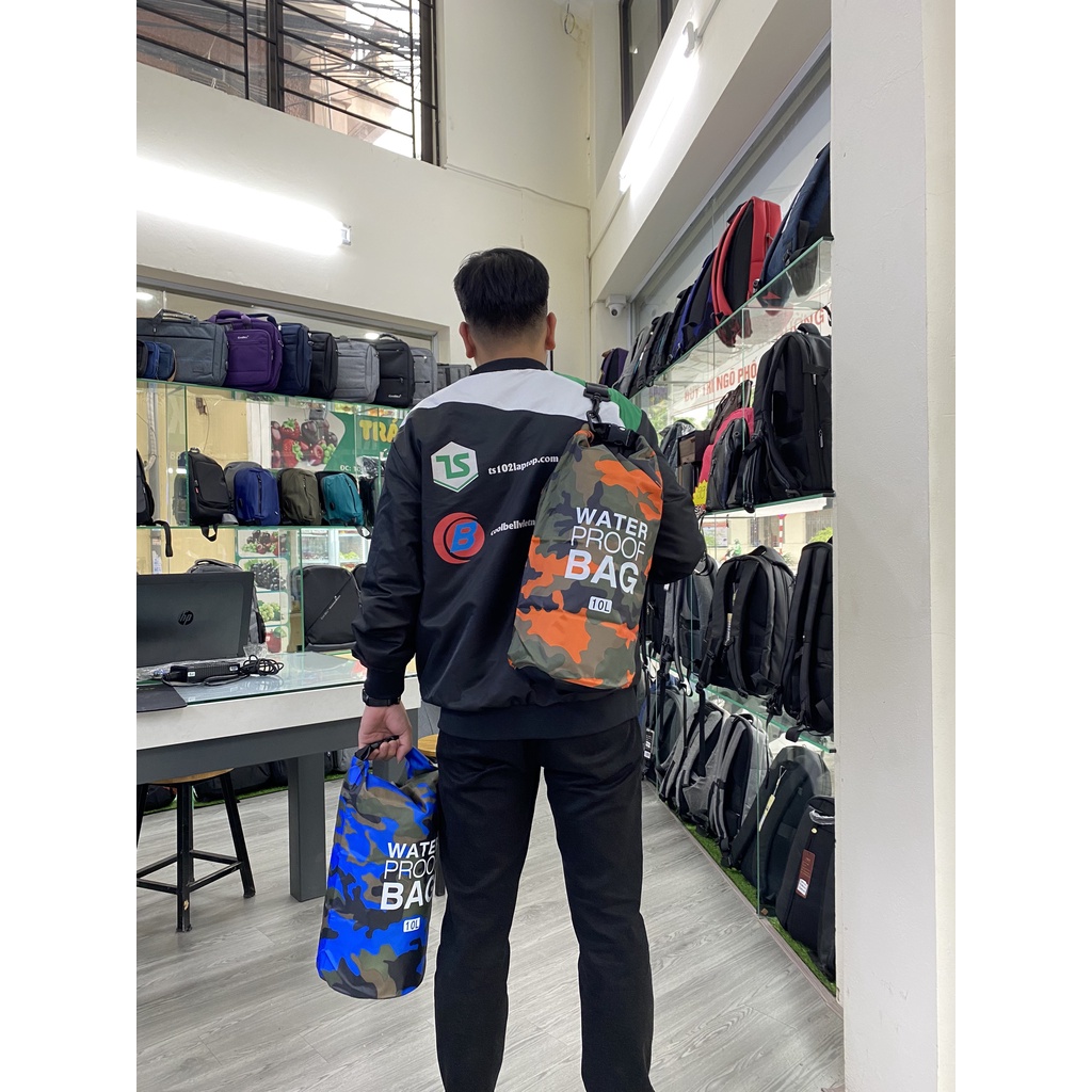 Túi chống nước, túi khô 10L đi bơi, đi biển, chèo SUP, kayak 10L