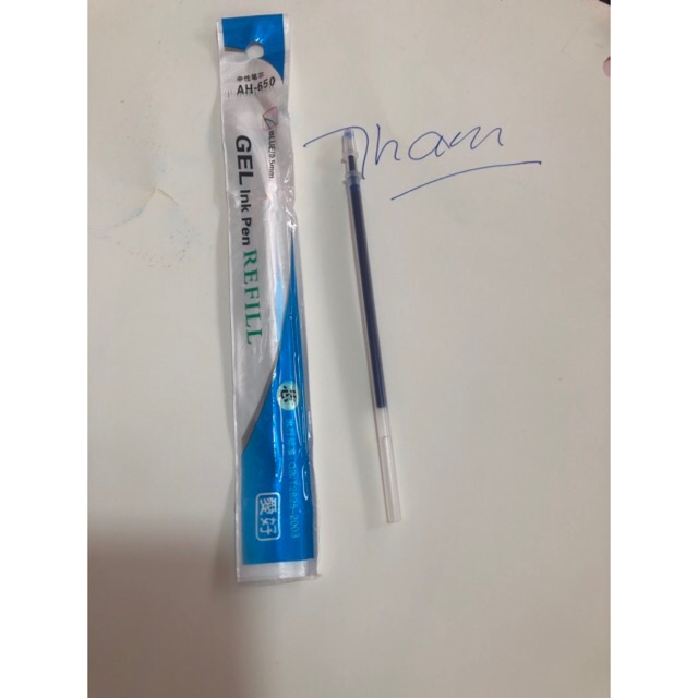 Combo 20 ruột bút nước 0.5mm ngòi bút bi gel mực xanh đen thay thế AH650 ANKICO