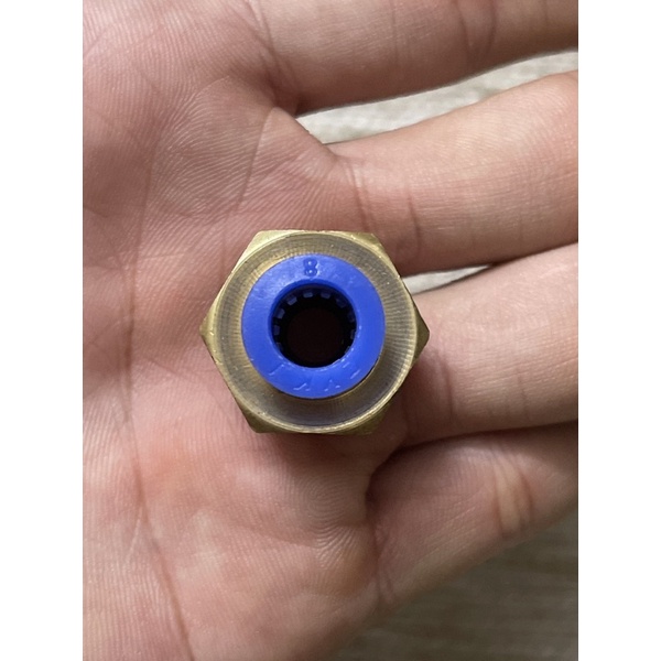 Đầu nối nhanh khí nén dây 8mm sử dụng zen 20mm