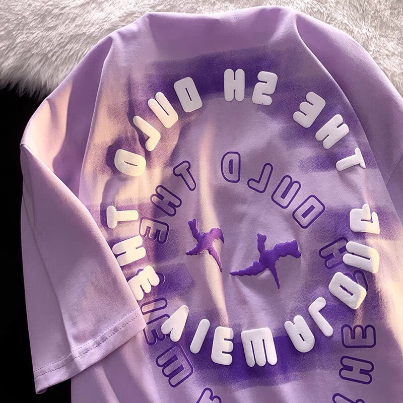 Áo IN NỖI Chữ Vòng Tròn Áo Thun Áo Phông Tay Lỡ From rộng KL Unisex