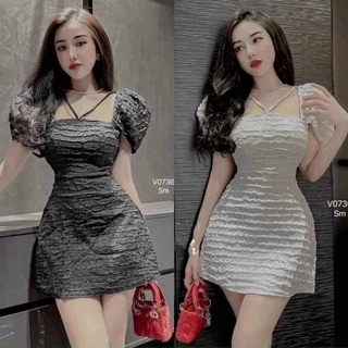 ĐẦM VẢI XỐP CÁNH TIÊN