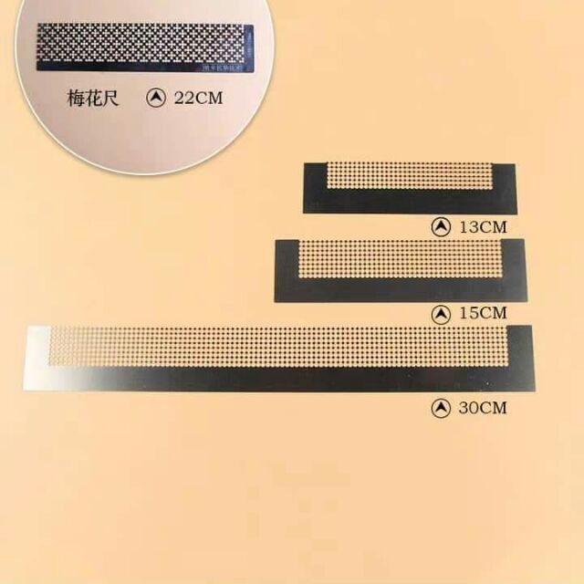 Thước đính đá chuyên dụng hỗ trợ làm tranh đính đá gồm 3 mã thước loại A, C, AC với nhiều kích thước 11 13 15 17cm