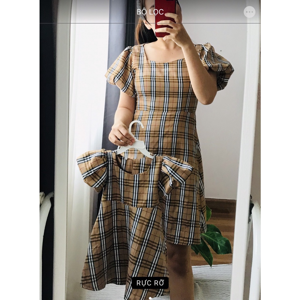 combo đầm đôi mẹ bé